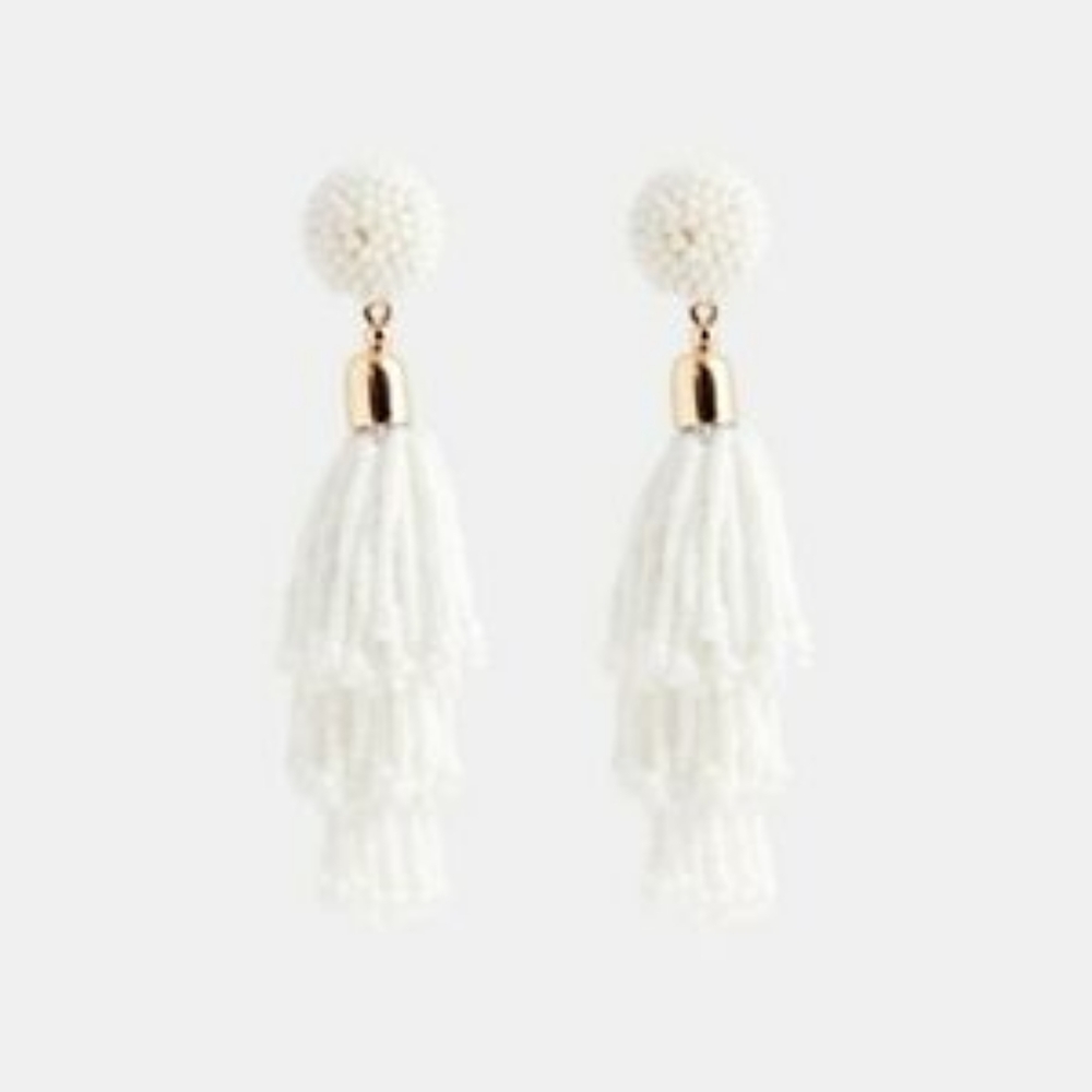 NWT panacea beaded tassel earrings